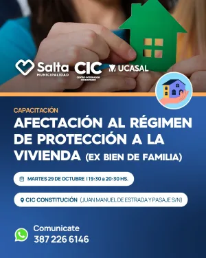 AFECTACION AL REGIMEN DE PROTECCION A LA VIVIENDA- CIC B° CONSTITUCION