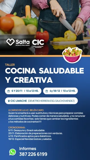 COCINA SALUDABLE Y CREATIVA - CIC LIMACHE