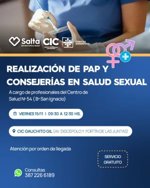 Realización de PAP + Consejerias en Salud Sexual - CIC Gauchito Gil