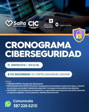 CRONOGRAMA CIBERSEGURIDAD - CIC SOLIDARIDAD