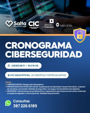 CRONOGRAMA CIBERSEGURIDAD – CIC GAUCHITO GIL