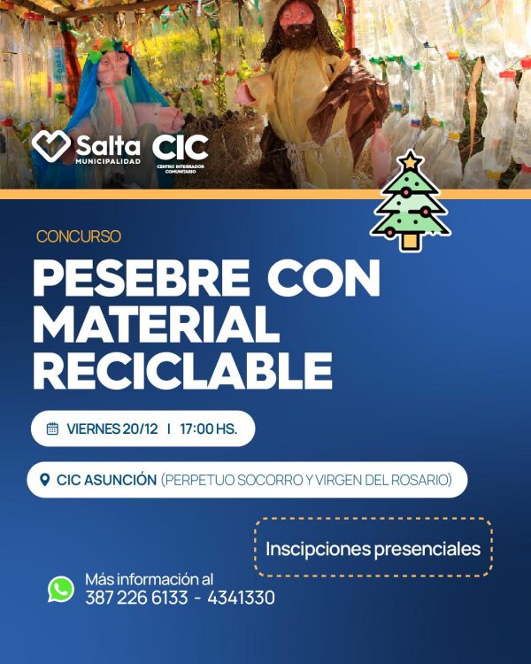 PESEBRE CON MATERIAL RECICLABLE - CIC ASUNCION