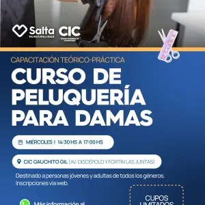 Curso de Peluquería para Damas- CIC Gauchito Gil