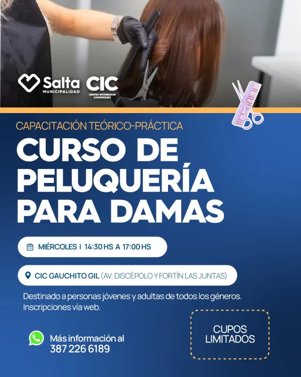 Curso de Peluquería para Damas- CIC Gauchito Gil - Imagen 2