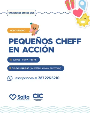 PEQUEÑOS CHEFF EN ACCION CIC DE SOLIDARIDAD
