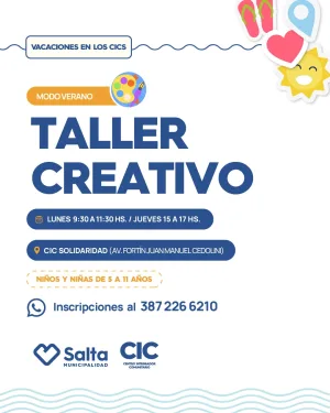 TALLER CREATIVO en CIC de B° SOLIDARIDAD