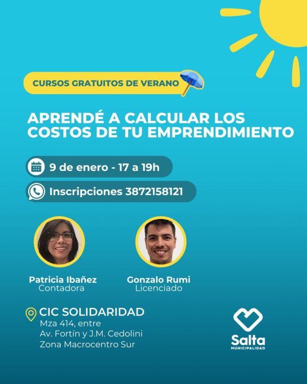 APRENDE A CALCULAR LOS COSTOS DE TU EMPRENDIMIENTO EN CIC DE SOLIDARIDAD