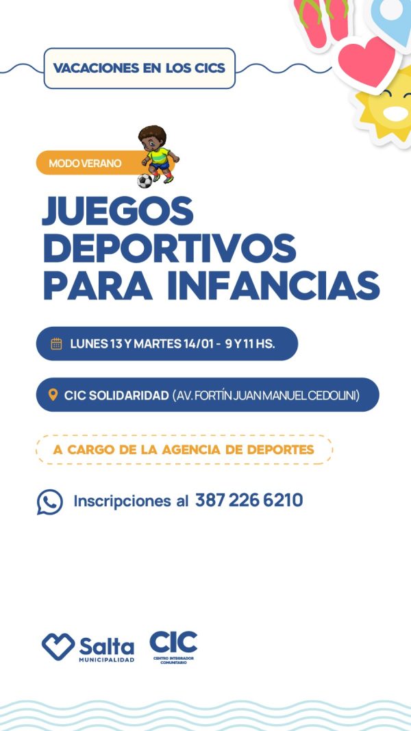 JUEGOS DEPORTIVOS PARA INFANCIAS EN CIC SOLIDARIDAD