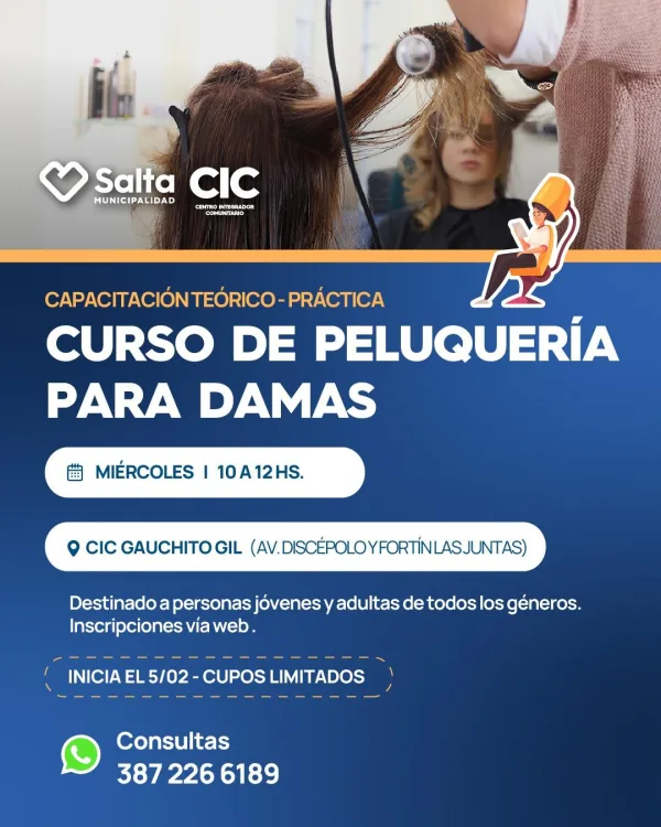 Curso de Peluquería para Damas- CIC Gauchito Gil