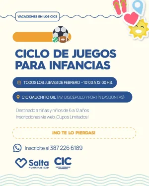 CICLOS DE JUEGOS PARA INFANCIAS-CIC GAUCHITO GIL