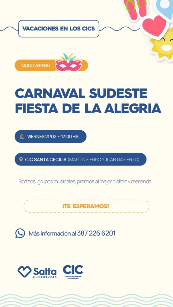 CARNAVAL SUDESTE, FIESTA DE LA ALEGRIA