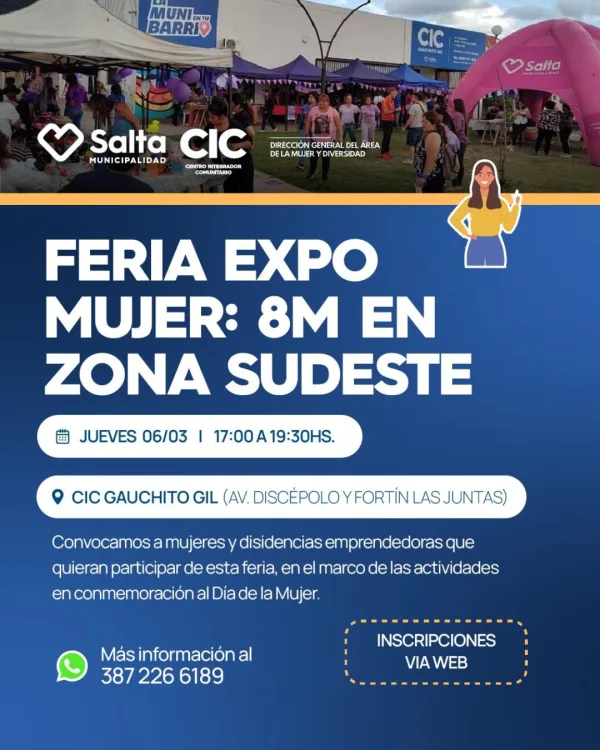 EXPO FERIA MUJER: 8M en Zona Sudeste