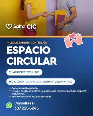 ESPACIO CIRCULAR Y CORTE DE CABELLO GRATUITO