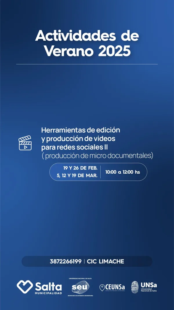 HERRAMIENTAS DE EDICION Y PRODUCCION DE VIDEOS PARA REDES SOCIALES II - CIC LIMACHE