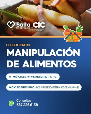 CURSO DE “MANIPULACIÓN DE ALIMENTOS”