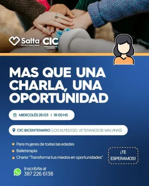 MÁS QUE UNA CHARLA,UNA OPORTUNIDAD