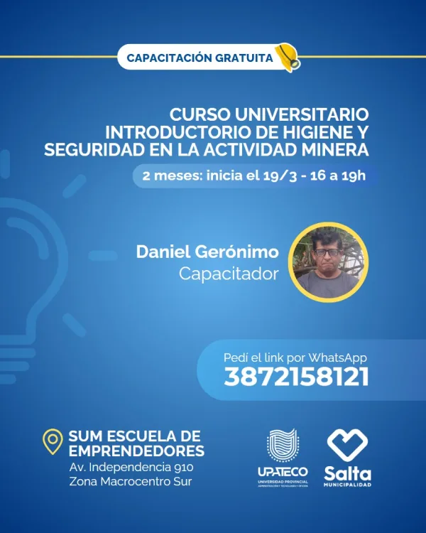 Curso universitario introductorio de higiene y seguridad en la actividad minera - 19/03/25