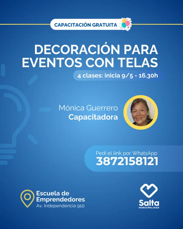 Decoración para eventos con telas (Comisión 2) - 09/05/25