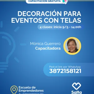 Decoración para eventos con telas (Comisión 1) - 09/05/25