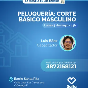 Peluquería: corte básico masculino - 05/05/25