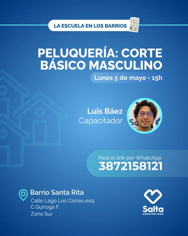 Peluquería: corte básico masculino - 05/05/25