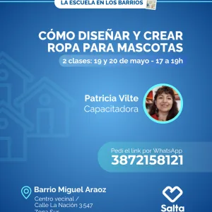 Cómo diseñar y crear ropa para mascotas - 19 y 20/05/25