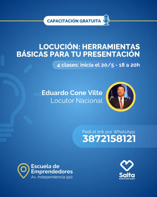 Locución: herramientas básicas para tu presentación - 20/05/25