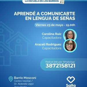Aprendé a comunicarte en lengua de señas - 23/05/25