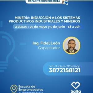 Minería: inducción a los sistemas productivos industriales y mineros - 29/05/25 y 05/06/25