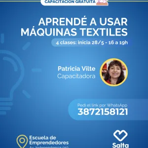 Aprendé el uso correcto de máquinas textiles (Comisión 2)- 28/05/25