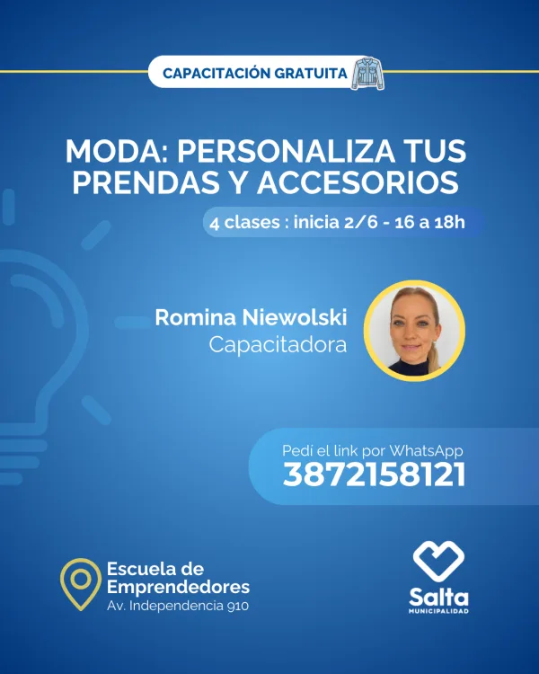 Moda: personaliza tus prendas y accesorios (Comisión 2) - 02/06/25
