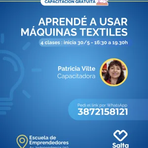Aprendé el uso correcto de máquinas textiles (Comisión 1)- 30/05/25