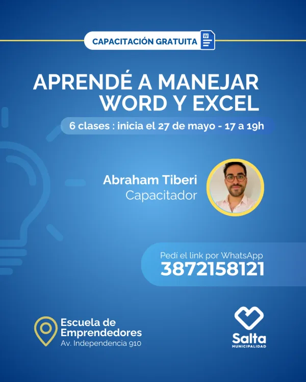 Aprendé a manejar Word y Excel- 27/05/25
