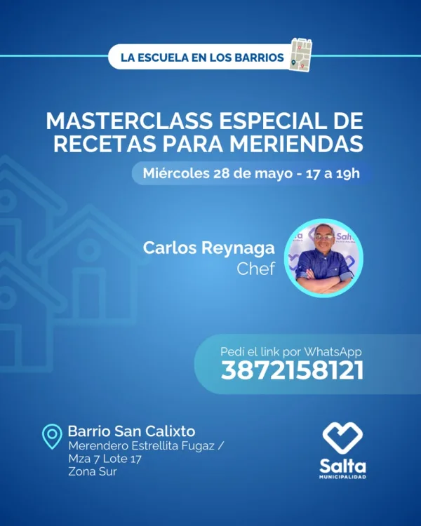Masterclass especial de recetas para la merienda - 28/05/25