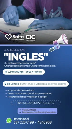 CLASES DE APOYO EN INGLES - CIC LIMACHE