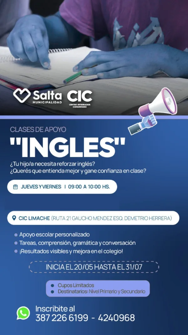 CLASES DE APOYO EN INGLES - CIC LIMACHE
