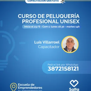 Curso de peluquería profesional unisex (Comisión 1)- 23/06/25