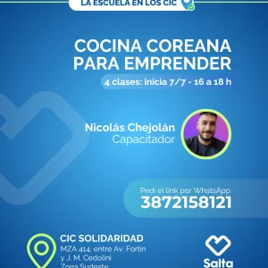 Cocina coreana para emprender - 07/07/25