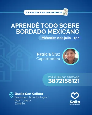 listo Aprendé todo sobre bordado mexicano - 02/07/25
