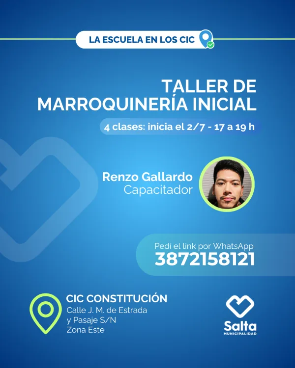 Taller de marroquinería inicial - 02/07/25