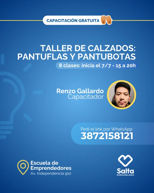 Taller de calzados: pantuflas y pantubotas - 07/07/25