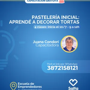 Pastelería inicial: aprendé a decorar tortas - 10/07/25