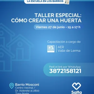Taller especial: como crear una huerta - 27/6/25