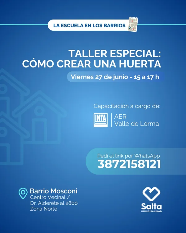 Taller especial: como crear una huerta - 27/6/25