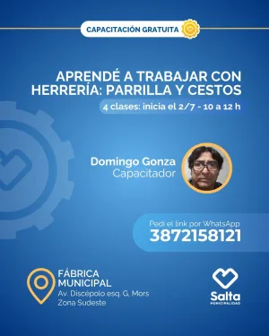 lista Taller de herrería: fabrica una parrilla y un cesto - 02/07/25