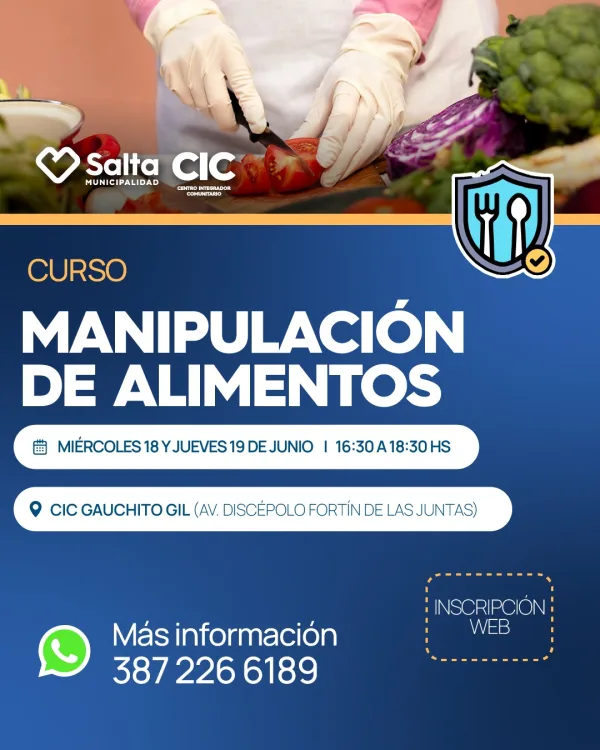 Curso de Manipulación de Alimentos - CIC Gauchito Gil