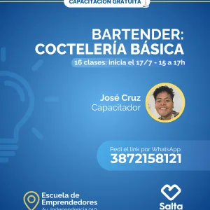 Bartender: coctelería básica (Comisión 1) - 17/07/25