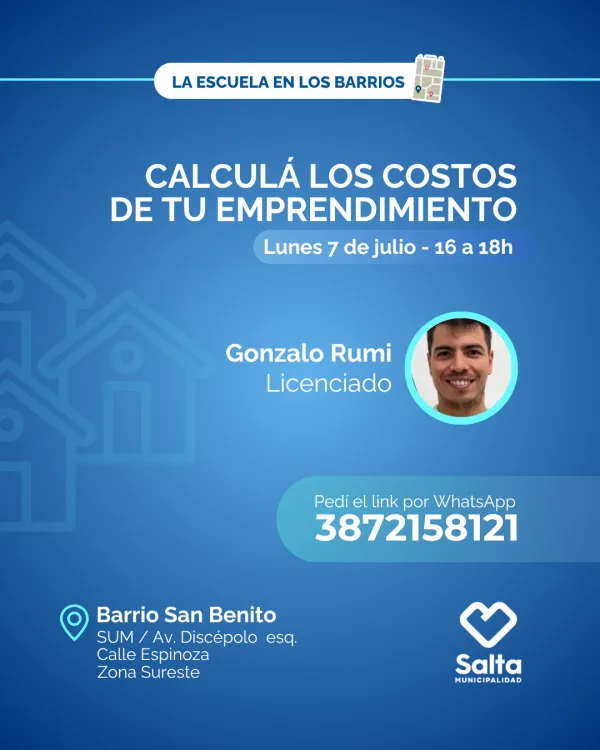 Calculá los costos de tu emprendimiento  - 07/07/25