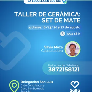 Taller de cerámica: set de mate  - 06/08/25