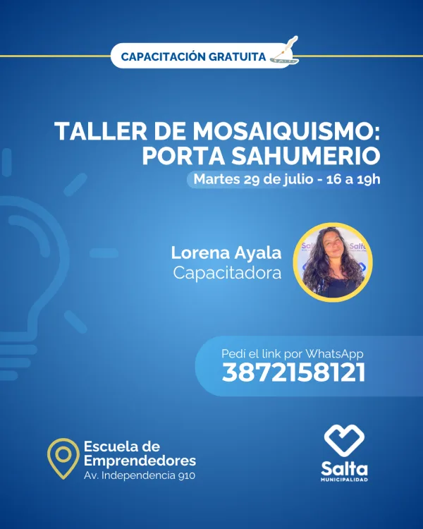 Taller de mosaiquismo: porta sahumerio - 29/07/25